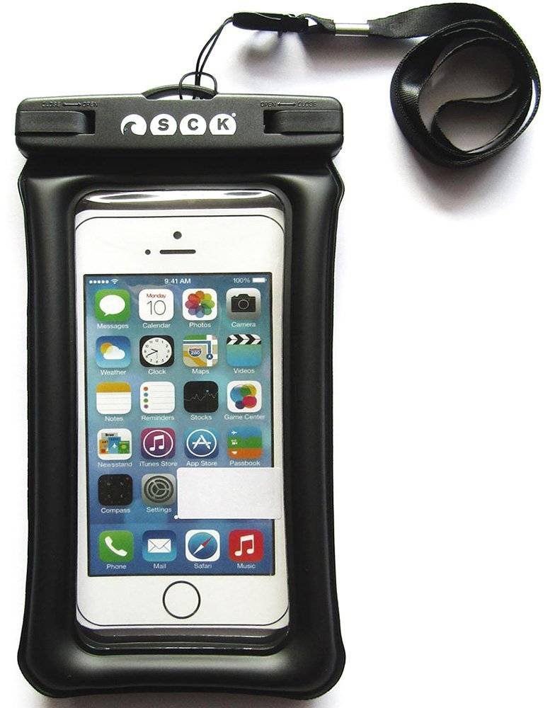 ΑΔΙΑΒΡΟΧΗ ΘΗΚΗ ΚΙΝΗΤΩΝ 8" SCK ΜΑΥΡΗ (17.7 X 10.2 CM) SCK