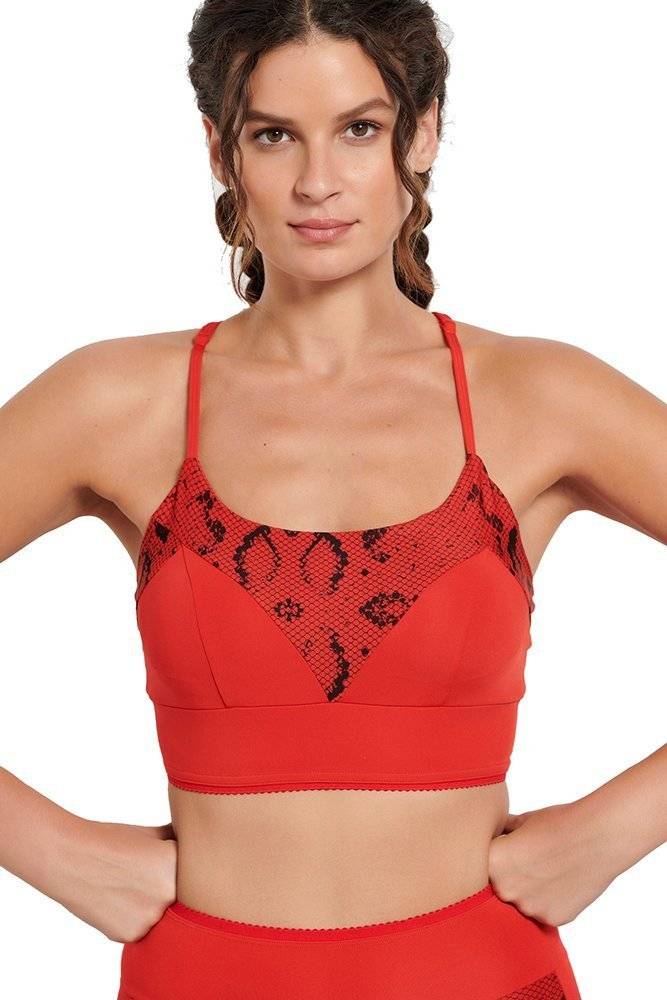 BODYTALK ΜΠΟΥΣΤΑΚΙ BODYTALK MATERIAL GIRL SPORTS BRA ΚΟΚΚΙΝΟ