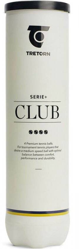 ΜΠΑΛΑΚΙΑ TRETORN SERIE+ CLUB 4 TUBE TENNIS BALLS ΚΙΤΡΙΝΑ