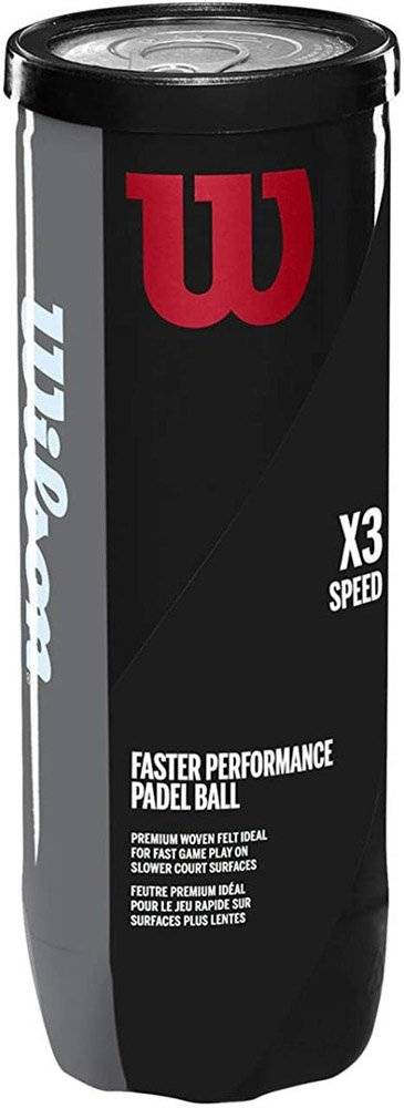 ΜΠΑΛΑΚΙΑ PADEL WILSON X3 SPEED BALLS ΚΙΤΡΙΝΑ (3 ΤΜΧ)