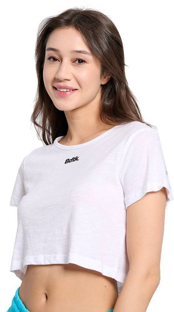BODYTALK ΜΠΛΟΥΖΑ BODYTALK CL ΤΙΡΚΟΥΑΖ CROP TOP ΛΕΥΚΗ