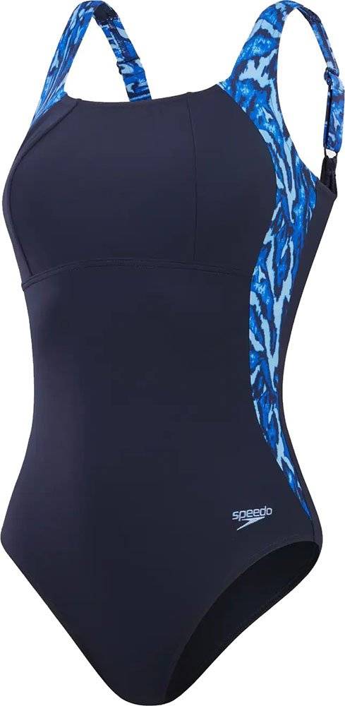 SPEEDO ΜΑΓΙΟ SPEEDO SHAPING LUNALUSTRE PRINTED ΜΠΛΕ ΣΚΟΥΡΟ