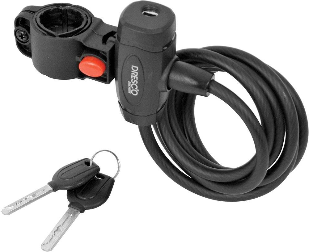 DRESCO ΚΛΕΙΔΑΡΙΑ ΠΟΔΗΛΑΤΟΥ DRESCO CABLE LOCK ΚΟΥΛΟΥΡΑ ΜΕ ΚΛΕΙΔΙ 150 CM Φ8 (5250206)