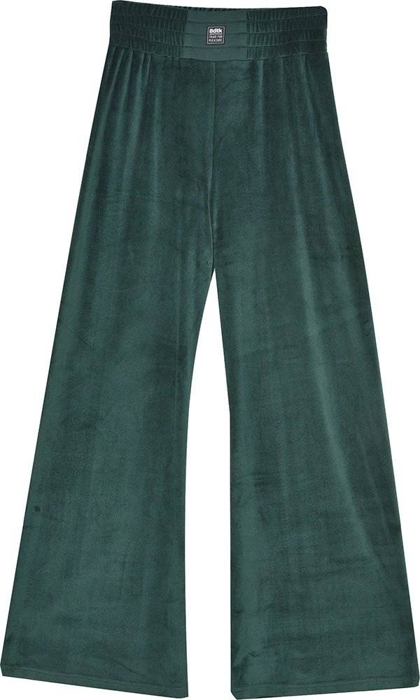 BODYTALK ΠΑΝΤΕΛΟΝΙ BODYTALK VELOUR WIDE LEG ΠΡΑΣΙΝΟ