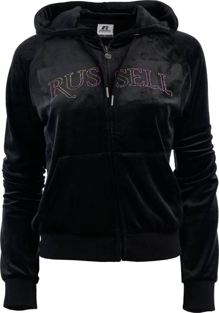 RUSSELL ATHLETIC ΖΑΚΕΤΑ RUSSELL ATHLETIC CROPPED ZIP THROUGH HOODY ΜΑΥΡΗ