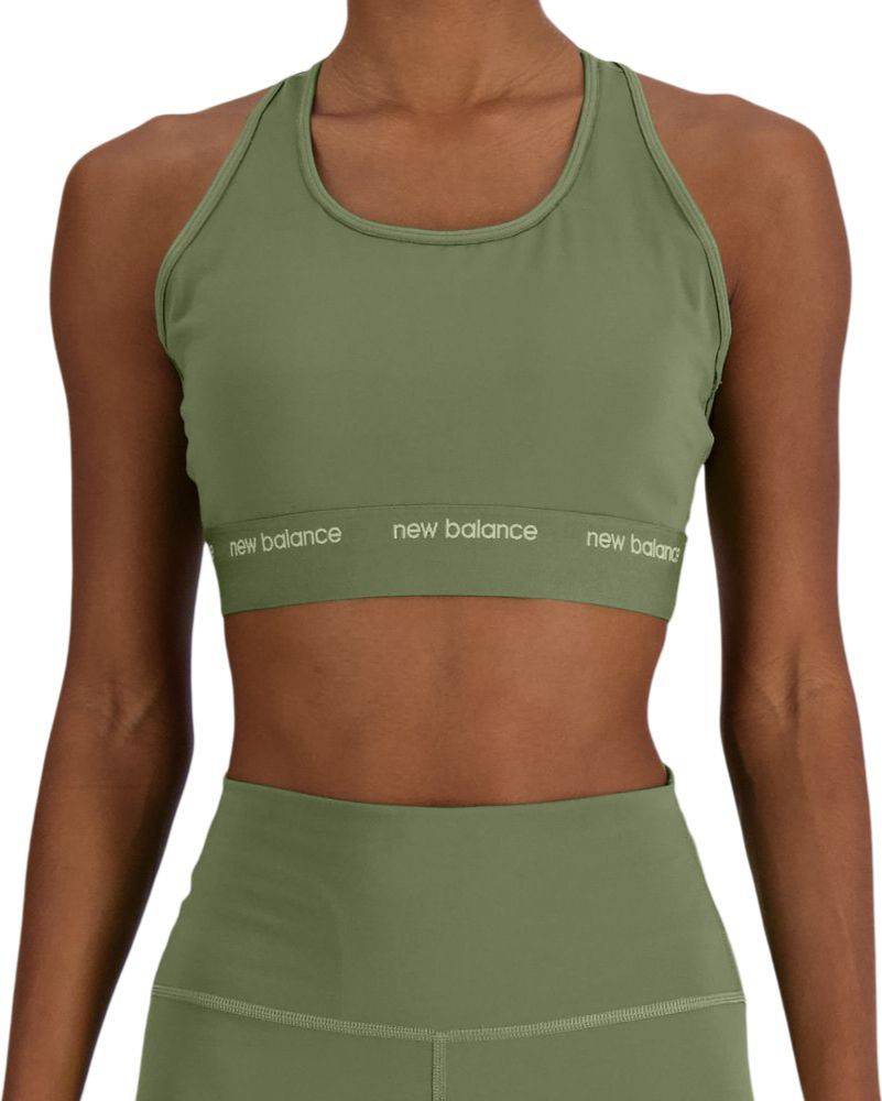 NEW BALANCE ΜΠΟΥΣΤΑΚΙ NEW BALANCE NB SLEEK MEDIUM SUPPORT SPORTS BRA ΧΑΚΙ