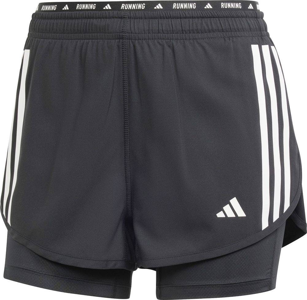 ADIDAS PERFORMANCE ΣΟΡΤΣ ADIDAS PERFORMANCE OWN THE RUN 3-STRIPES 2-IN-1 ΜΑΥΡΟ