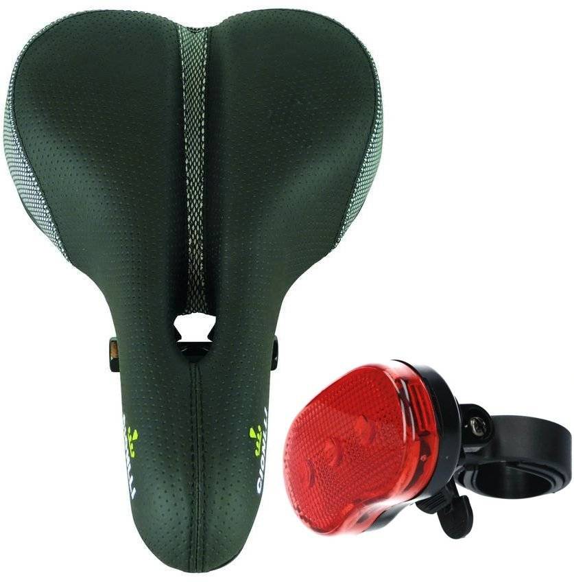 DURCA ΣΕΛΑ DRESCO ATB/MTB UNISEX SADDLE ΜΑΥΡΗ - ΟΠΙΣΘΙΟ ΦΩΣ ΠΟΔΗΛΑΤΟΥ DRESCO 3 LED REAR LIGHT