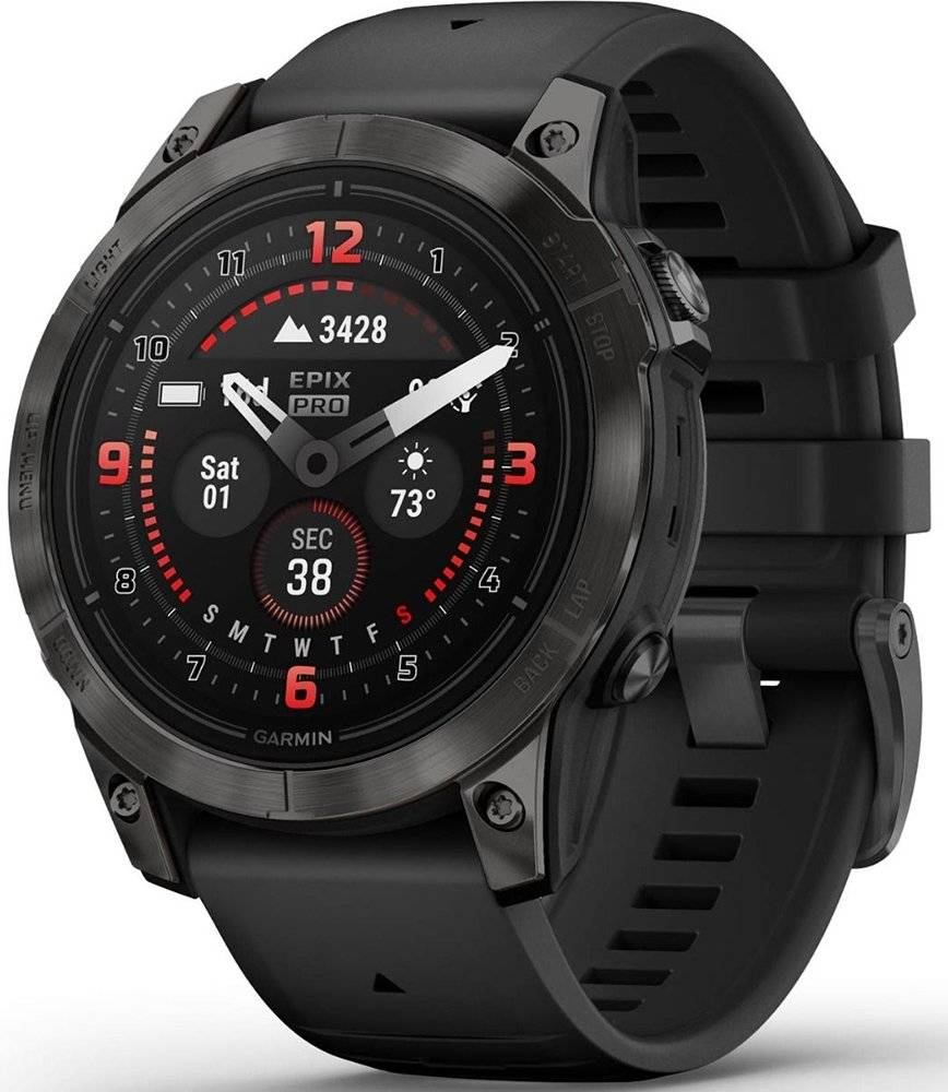 ΡΟΛΟΪ GARMIN EPIX PRO SAPPHIRE TITANIUM CARBON GRAY DLC TITANIUM WITH BLACK