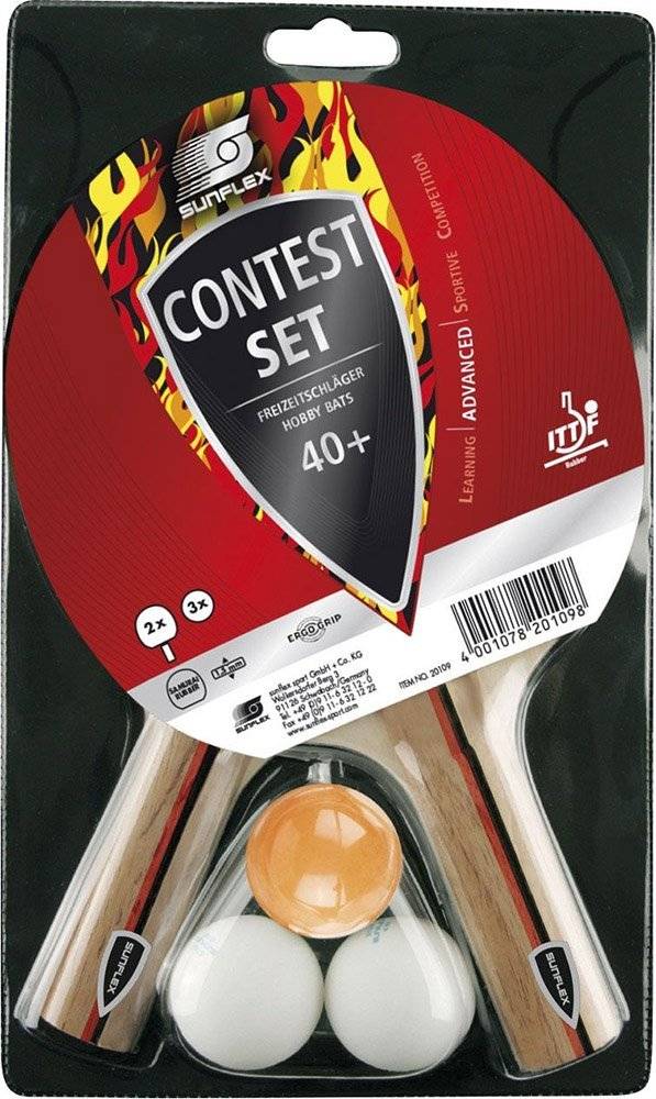 ΣΕΤ PING PONG SUNFLEX CONTEST (2 ΡΑΚΕΤΕΣ + 3 ΜΠΑΛΑΚΙΑ) SUNFLEX