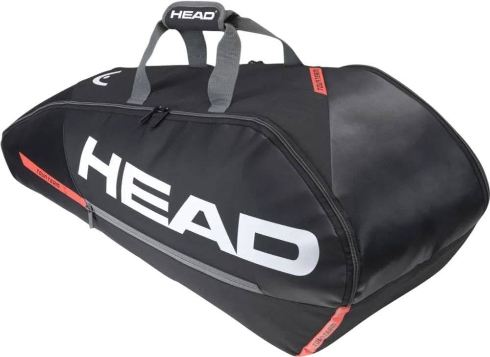 HEAD ΤΣΑΝΤΑ HEAD TOUR 6R TENNIS BAG ΜΑΥΡΗ/ΠΟΡΤΟΚΑΛΙ