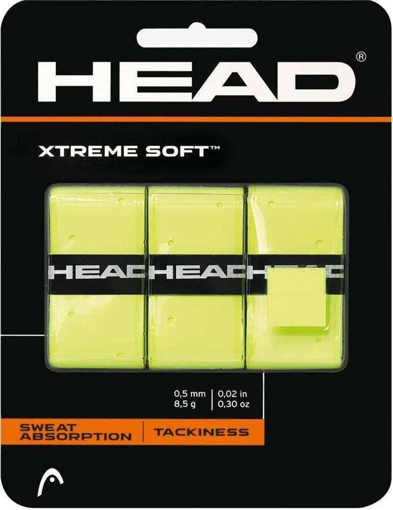 ΓΚΡΙΠ HEAD XTREMESOFT OVERGRIP (3 ΤΜΧ) ΚΙΤΡΙΝΑ HEAD