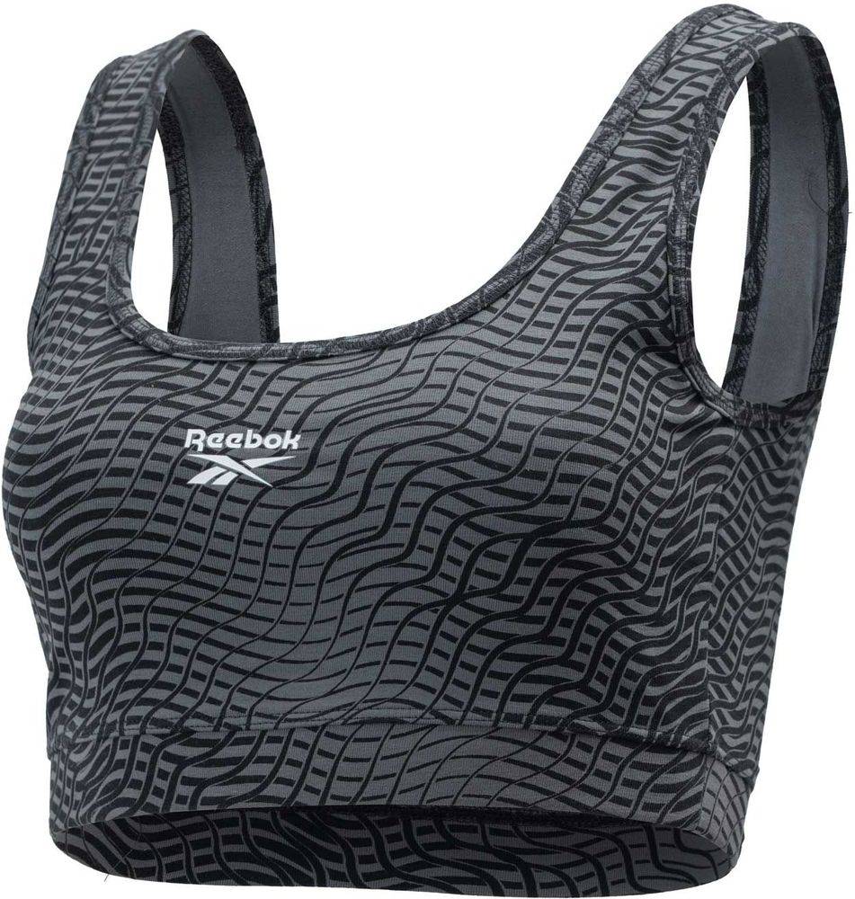 ΜΠΟΥΣΤΑΚΙ REEBOK HYPE PACK COTTON ALLOVER PRINT BRALETTE ΜΑΥΡΟ