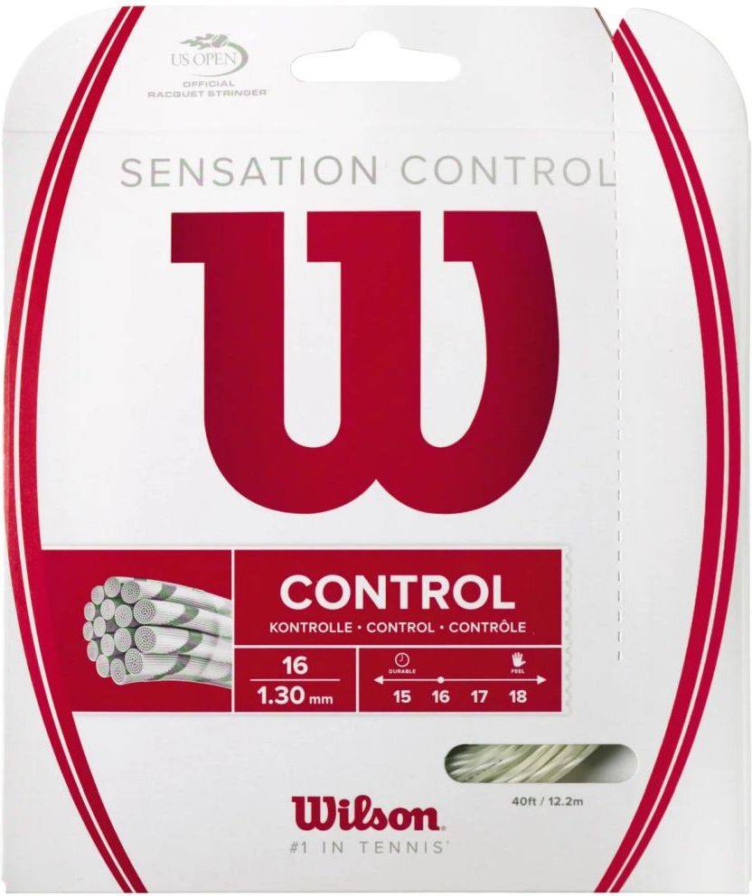 WILSON ΧΟΡΔΗ WILSON SENSATION CONTROL 16 TENNIS STRING SET ΛΕΥΚΗ