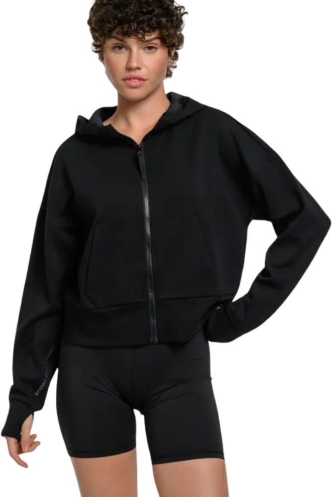 BODYTALK ΖΑΚΕΤΑ BODYTALK SCUBA FZ HOODIE ΜΑΥΡΗ