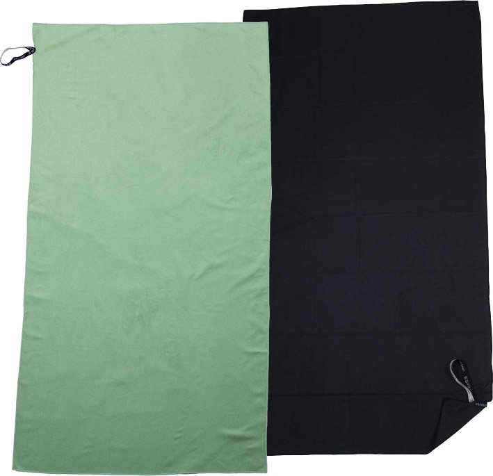 ΣΕΤ ΜΕ 2 ΠΕΤΣΕΤΕΣ MICROFIBER ESPREE FAST DRY SOLID GREEN - BLACK (50 X 100 CM)