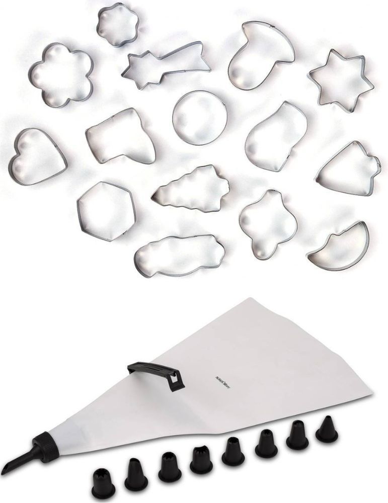 KIT ΖΑΧΑΡΟΠΛΑΣΤΙΚΗΣ NAVA MISTY ΚΟΥΠ-ΠΑΤ INOX (15ΤΜΧ) - ΚΟΡΝΕ ΠΛΑΣΤΙΚΟ CRAZY