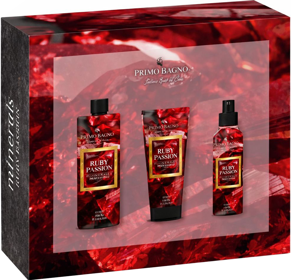 BEAUTY BOX PRIMO BAGNO RUBY PASSION BODY LOTION, BODY WASH - BODY MIST (3ΤΜΧ) CRAZY