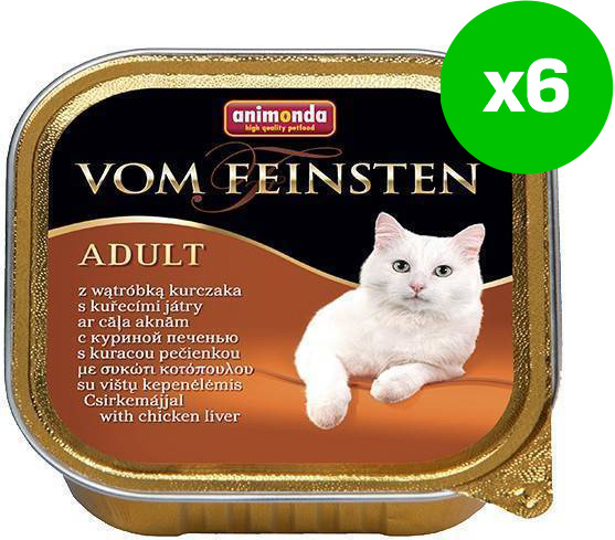 ΚΟΝΣΕΡΒΑ ΓΑΤΑΣ ANIMONDA VOM FEINSTEN ADULT ΣΥΚΩΤΙ ΚΟΤΟΠΟΥΛΟΥ (6ΤΜΧ X 100GR)