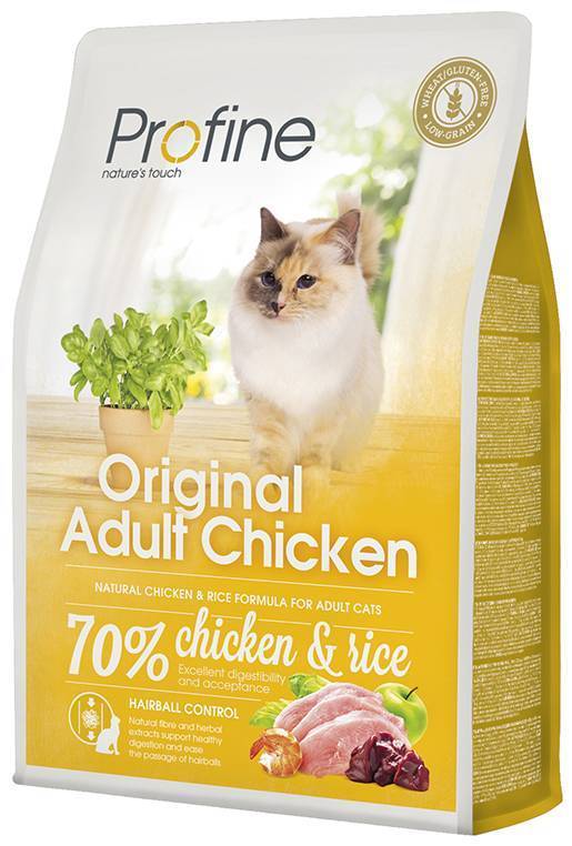 ΤΡΟΦΗ ΓΑΤΑΣ PROFINE ORIGINAL ADULT ΜΕ ΚΟΤΟΠΟΥΛΟ - ΡΥΖΙ 2KG