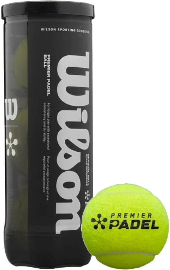 WILSON ΜΠΑΛΑΚΙΑ WILSON PREMIER PADEL BALLS 3 TUBE ΚΙΤΡΙΝΑ
