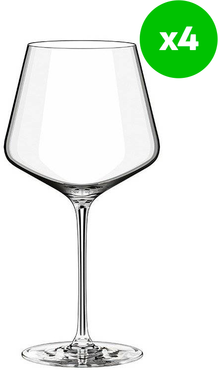 ΣΕΤ ΚΡΥΣΤΑΛΛΙΝΩΝ ΠΟΤΗΡΙΩΝ ΒΟΥΡΓΟΥΝΔΙΑΣ RONA LE VIN 4 ΤΜΧ 700 ML CRAZY
