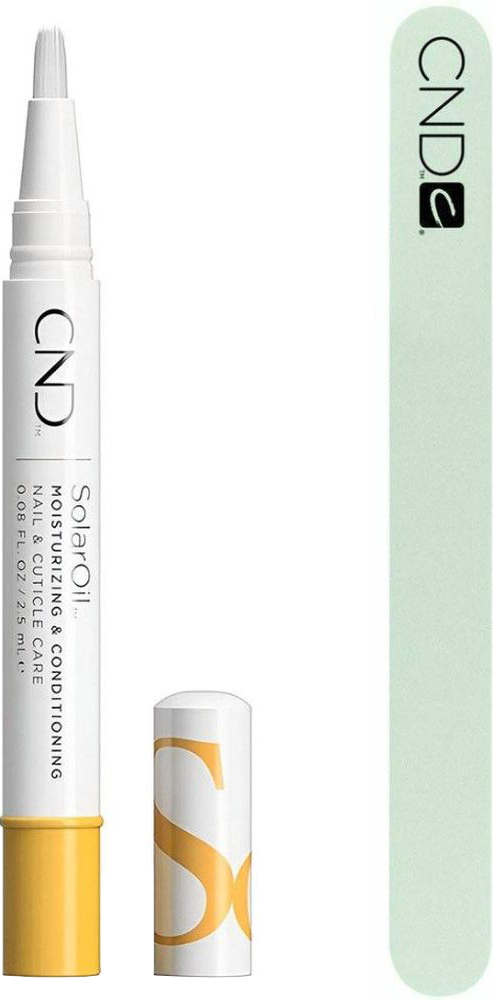 ΘΕΡΑΠΕΙΑ CND SOLAR OIL CARE PEN (2.5ML) - ΔΩΡΟ ΛΙΜΑ CND GLOSSING BUFFER 4000GRIT CRAZY