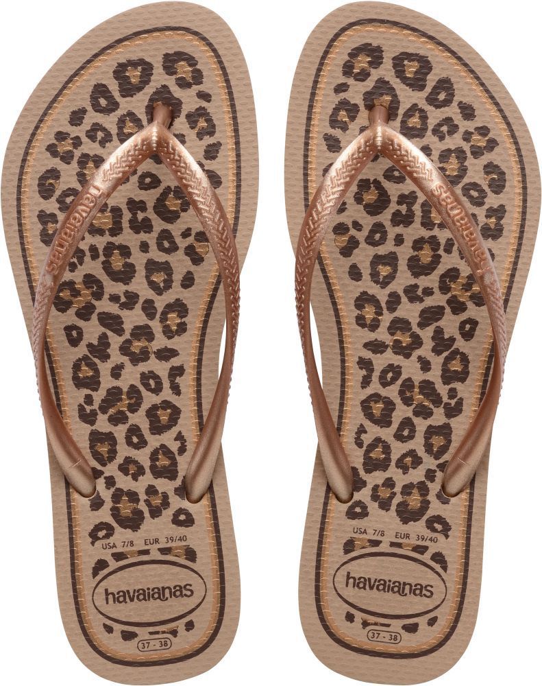 ΣΑΓΙΟΝΑΡΑ HAVAIANAS SLIM ANIMALS ΡΟΖ/ΧΡΥΣΟ/ΚΑΦΕ