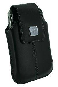 BLACKBERRY STORM 9500 LEATHER SWIVEL HOLSTER (BLACK)