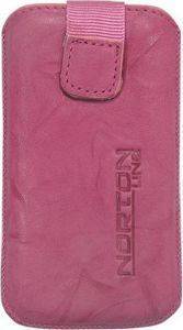 LEATHER POUCHE ANILINE CASE PINK  APPLE IPHONE 4