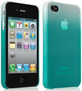 BELKIN F8Z892CWC01 ESSENTIAL 025 ULTRA THIN SNAP ON COVER FOR IPHONE 4 FOUNTAIN BLUE