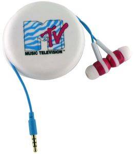 MTV GARAJE BLUE ZEBRA EARPHONES WHITE
