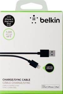 BELKIN F8J023BT04-BLK LIGHTNING TO USB CHARGESYNC CABLE