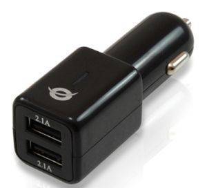 CONCEPTRONIC CUSBCAR4A 2-PORT USB CAR CHARGER 4.2A