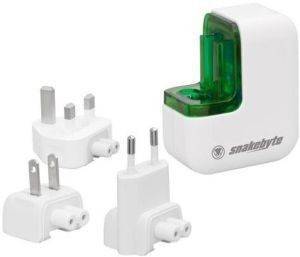 SNAKEBYTE DUAL TRAVEL CHARGER FOR APPLE WHITE