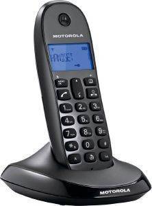 MOTOROLA C1201 SINGLE DIGITAL CORDLESS PHONE BLACK