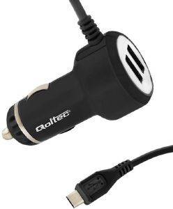 QOLTEC 50028.20.5W CAR ADAPTER CHARGER 20.5W/5V/4.1A/2X USB + MICRO USB CABLE