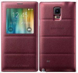 SAMSUNG COVER S-VIEW EF-CN910BR FOR GALAXY NOTE 4 PLUM RED