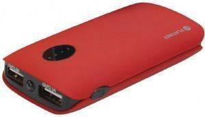 PLATINET 42411 POWER BANK 5000MAH 2XUSB 1A & 2.1A RUBBER RED