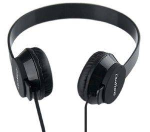 QOLTEC 50811 OVER-EAR HEADPHONES WITH MICROPHONE BLACK