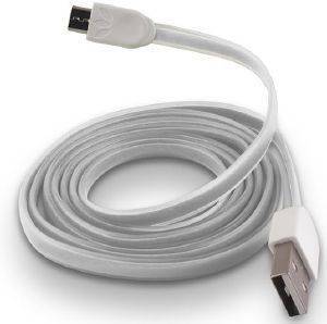 FOREVER MICRO USB CABLE WHITE SILICONE FLAT BOX