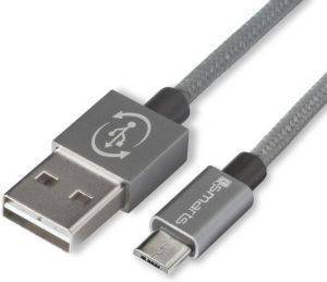 4SMARTS RAPIDCORD FLIPPLUG MICRO-USB DATA CABLE 1M GREY