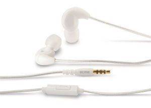 ACME HE16W HARMONIC IN-EAR HEADPHONES WITH MIC WHITE