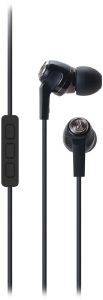 AUDIO TECHNICA ATH-CK323I SONICFUEL IN-EAR HEADPHONES WITH MIC & VOLUME CONTROL BLACK