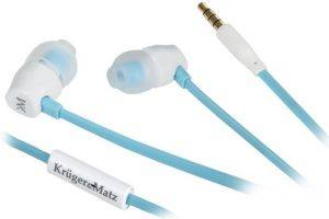 KRUGER & MATZ KMD10B STEREO EARPHONES WITH MICROPHONE BLUE