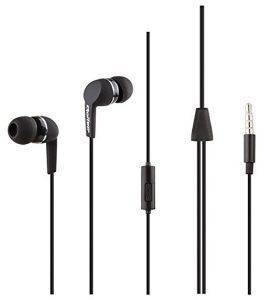 QOLTEC 50802 IN-EAR HEADPHONES WITH MICROPHONE BLACK