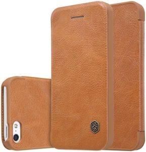 NILLKIN QIN LEATHER FLIP CASE FOR APPLE IPHONE 5 5S SE BROWN