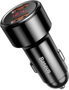 BASEUS CAR CHARGER MAGIC PPS QC 3.0+ 2X USB 45W BLACK