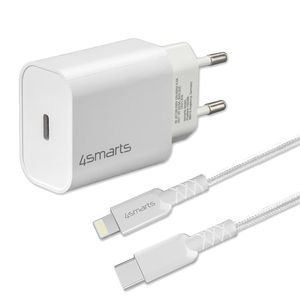 4SMARTS FAST CHARGING SET 20W WITH 1.5M LIGHTNING CABLE MADE FOR IPHONE AND IPAD