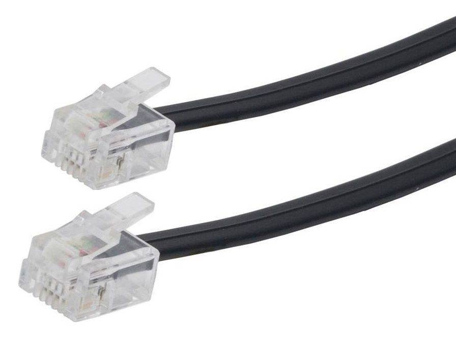 CABLEXPERT TC6P4C-3M-BK TELEPHONE CORD 6P4C 3M BLACK CABLEXPERT